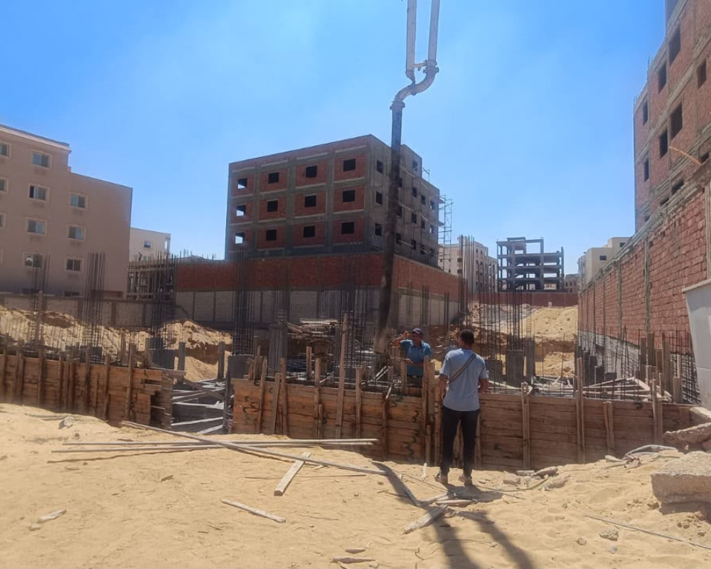 صب الحائط الخرساني7-2026