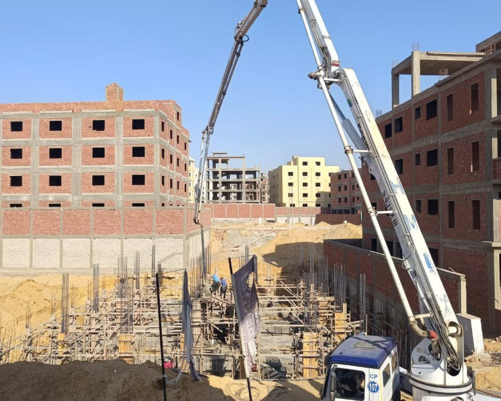 صب أعمدة البدروم6-2026