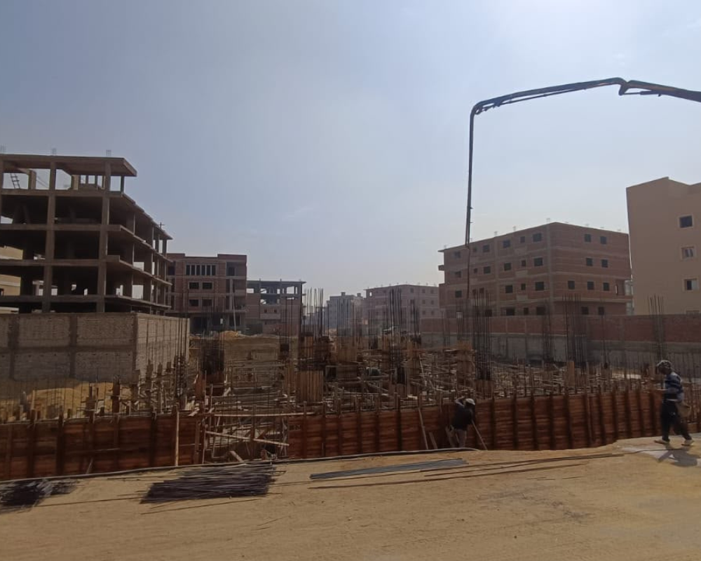 صب اعمدة البدروم 8-2026