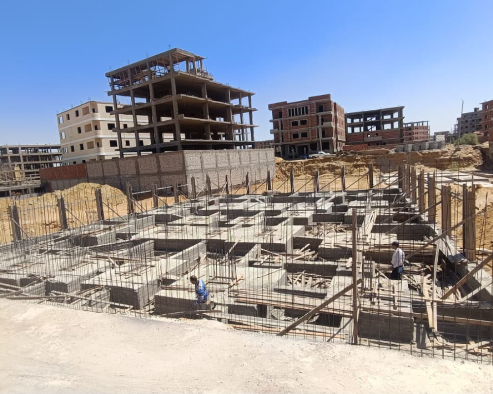جاري اعمال نجارة اعمدة البدروم 7-2026