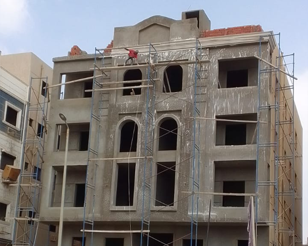 مرحله تشطيب الواجهه7-2025