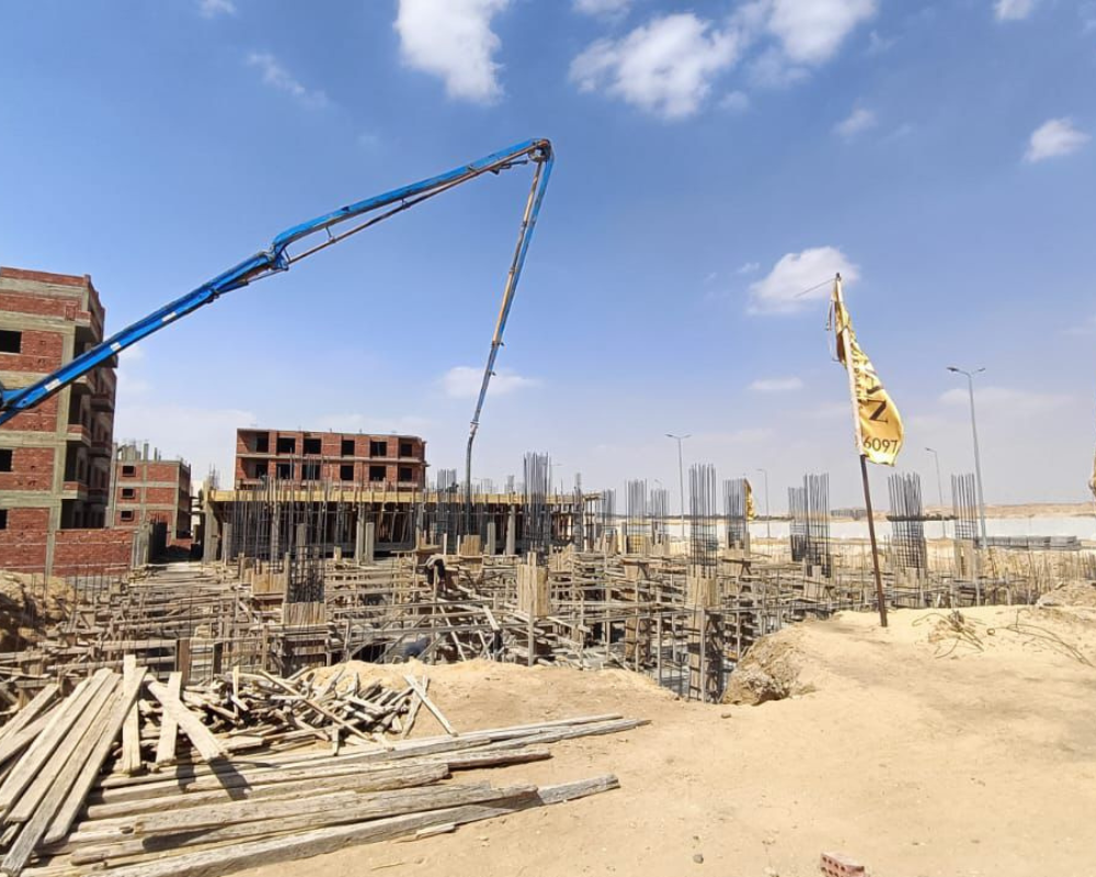 صب اعمدة البدروم 6-2026