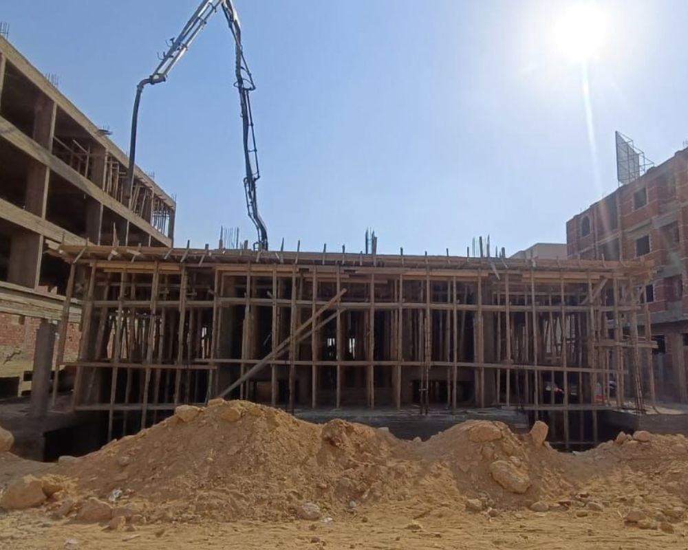 صب سقف الدور الارضي8-2026